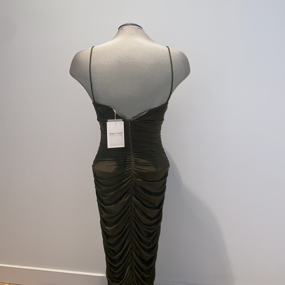 Alice Elle BodyCon, Olive Green, Midi Dress 0-2/4 - Picture 2 of 6